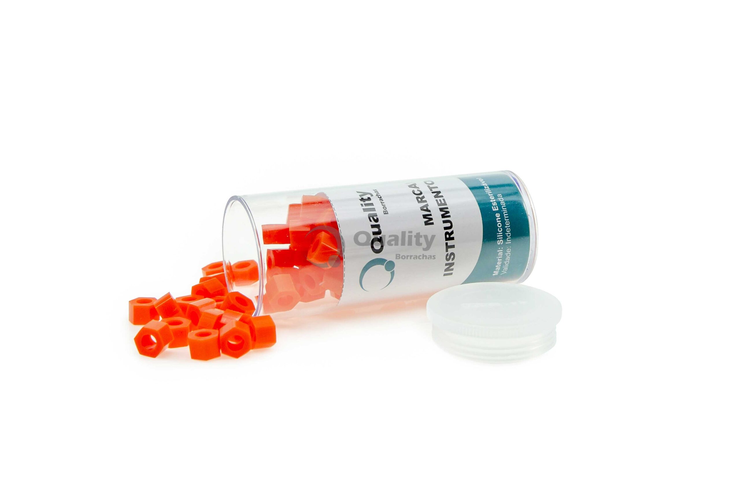 Codificador de Instrumentos c/100 unid - Laranja - Produto odontológica de alta qualidade Quality Borrachas