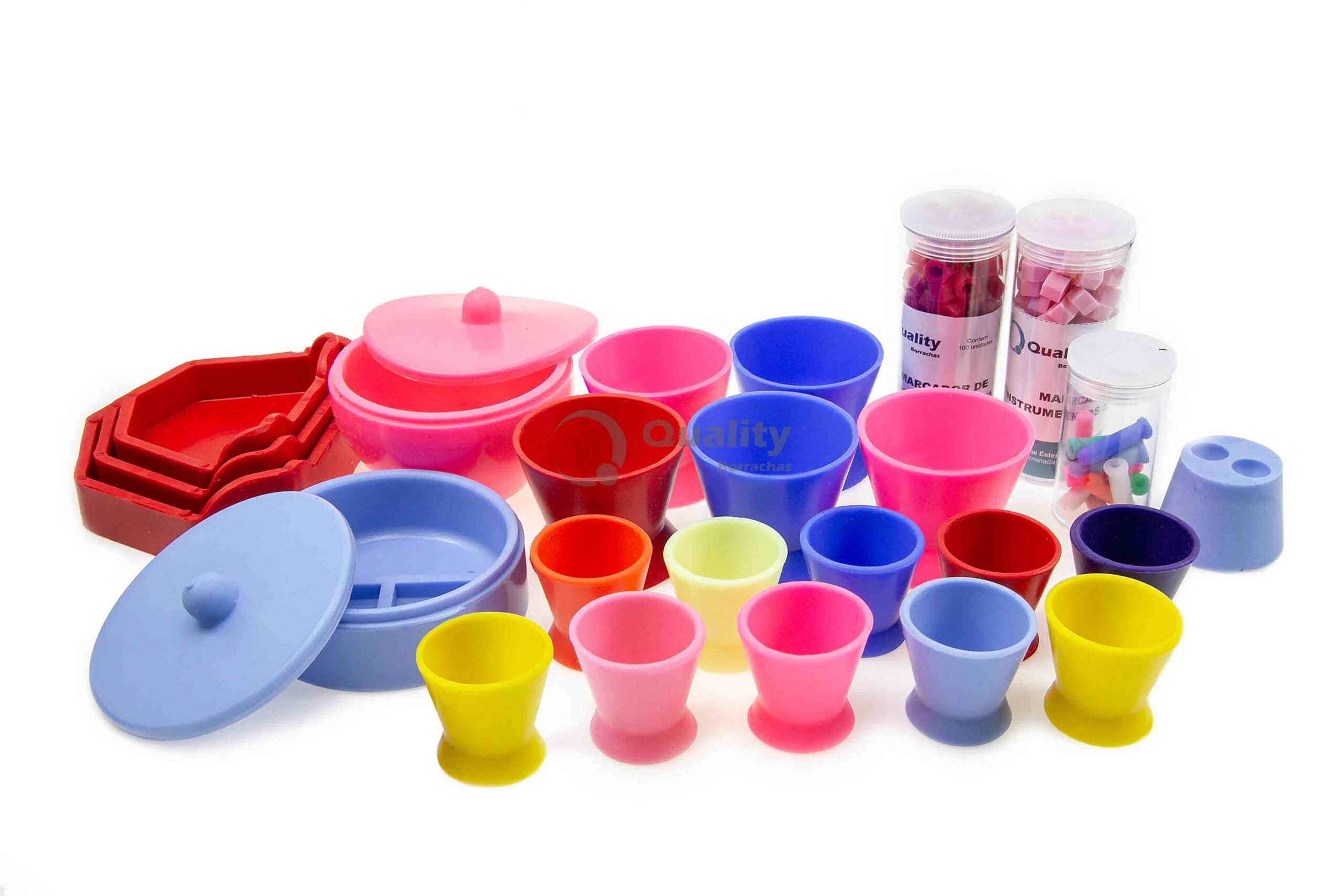 Kit Odontológico de Silicone Colorido - Produto odontológica Quality Borrachas